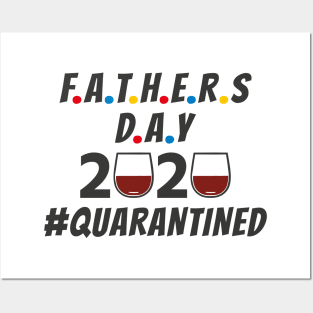 Fathers Day 2020 Quarantined Wine Design Posters and Art